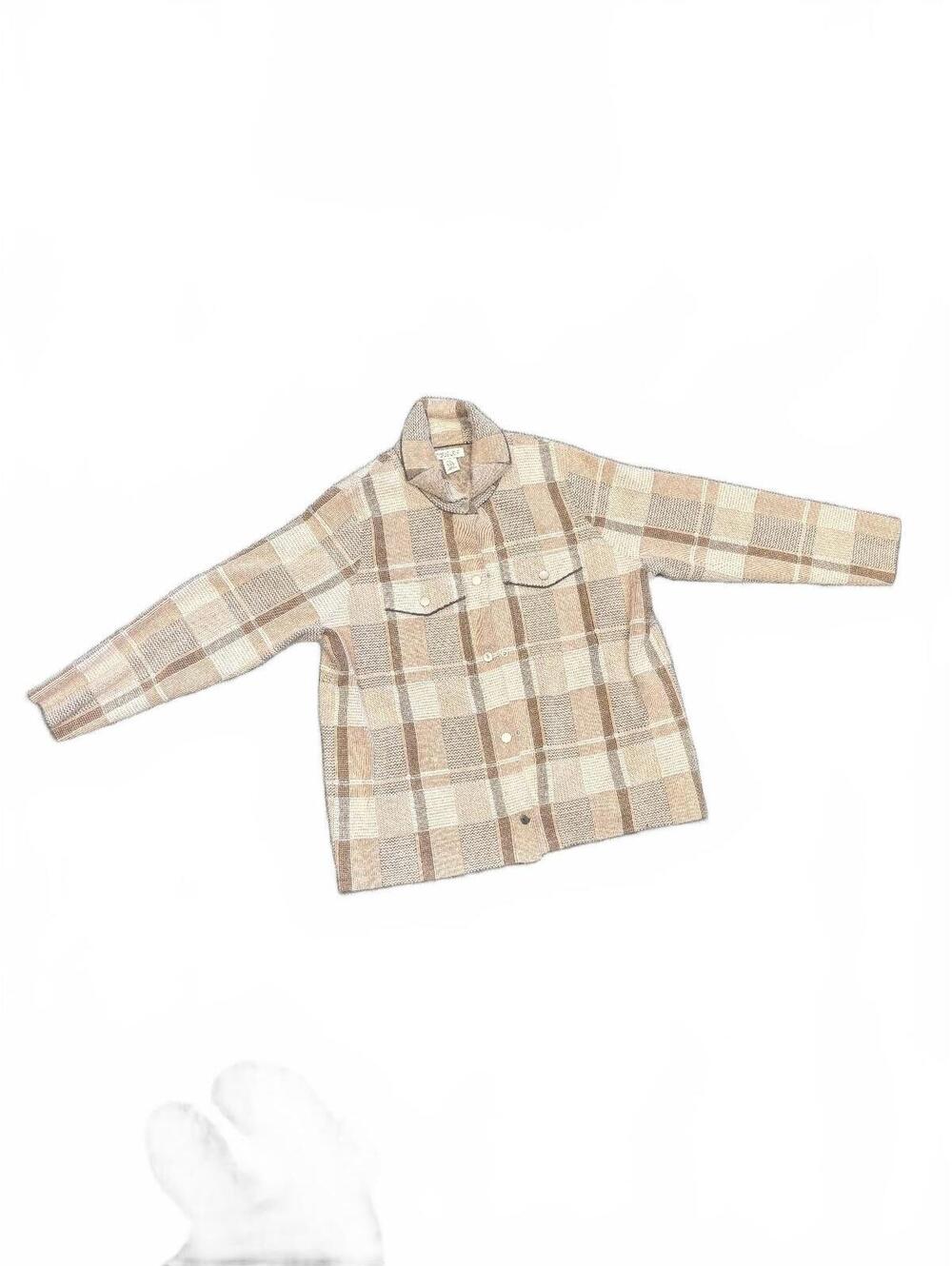 Rachel Zoe 2X Plaid Button-Up Shirt Jacket